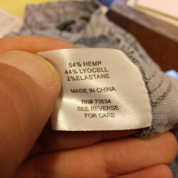 Orvis shirt mens L Large blue striped hemp blend classic fit stretch hiking - Picture 8 of 10